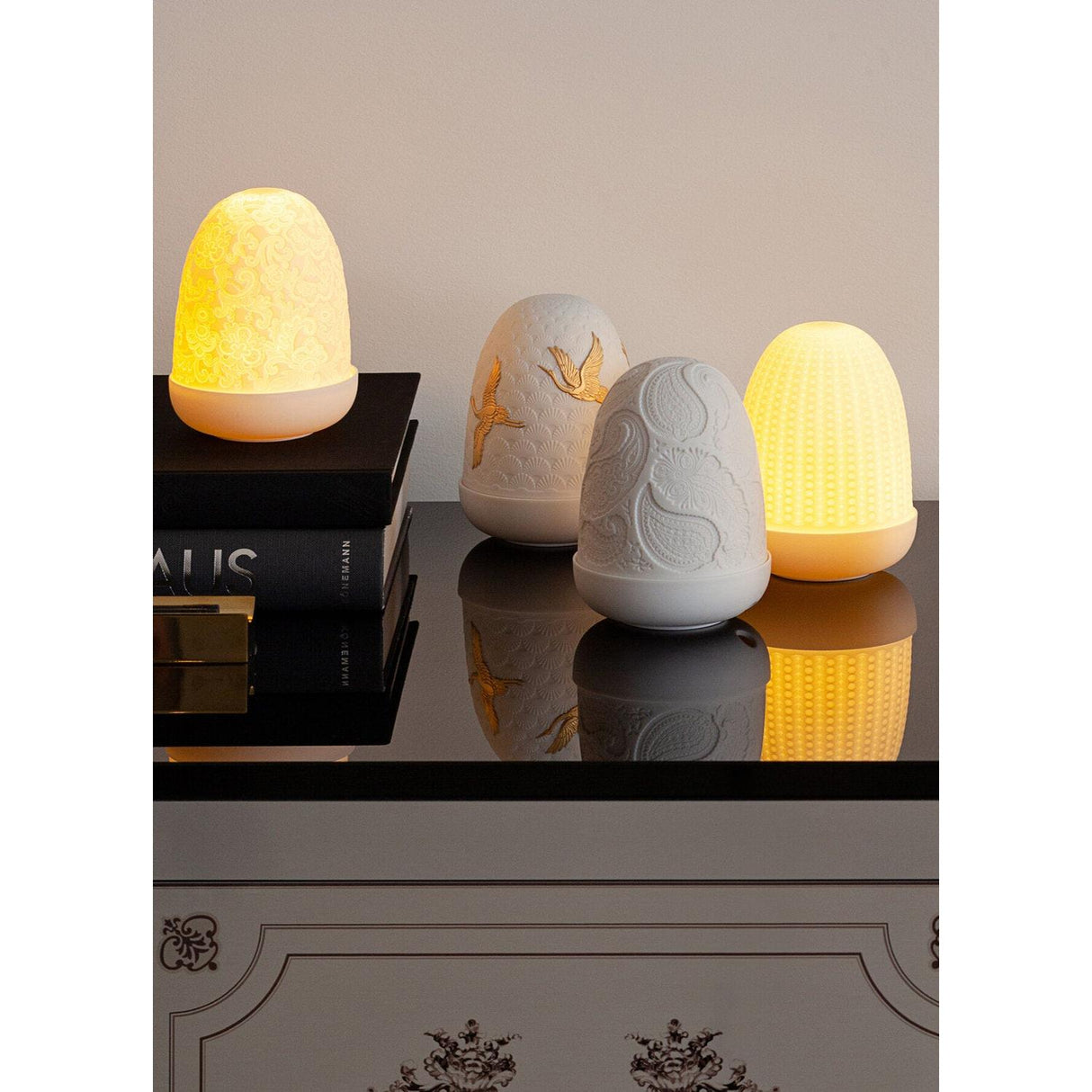 LLADRO' Lampada da Tavolo Paisley Dome 15x11cm Porcellana