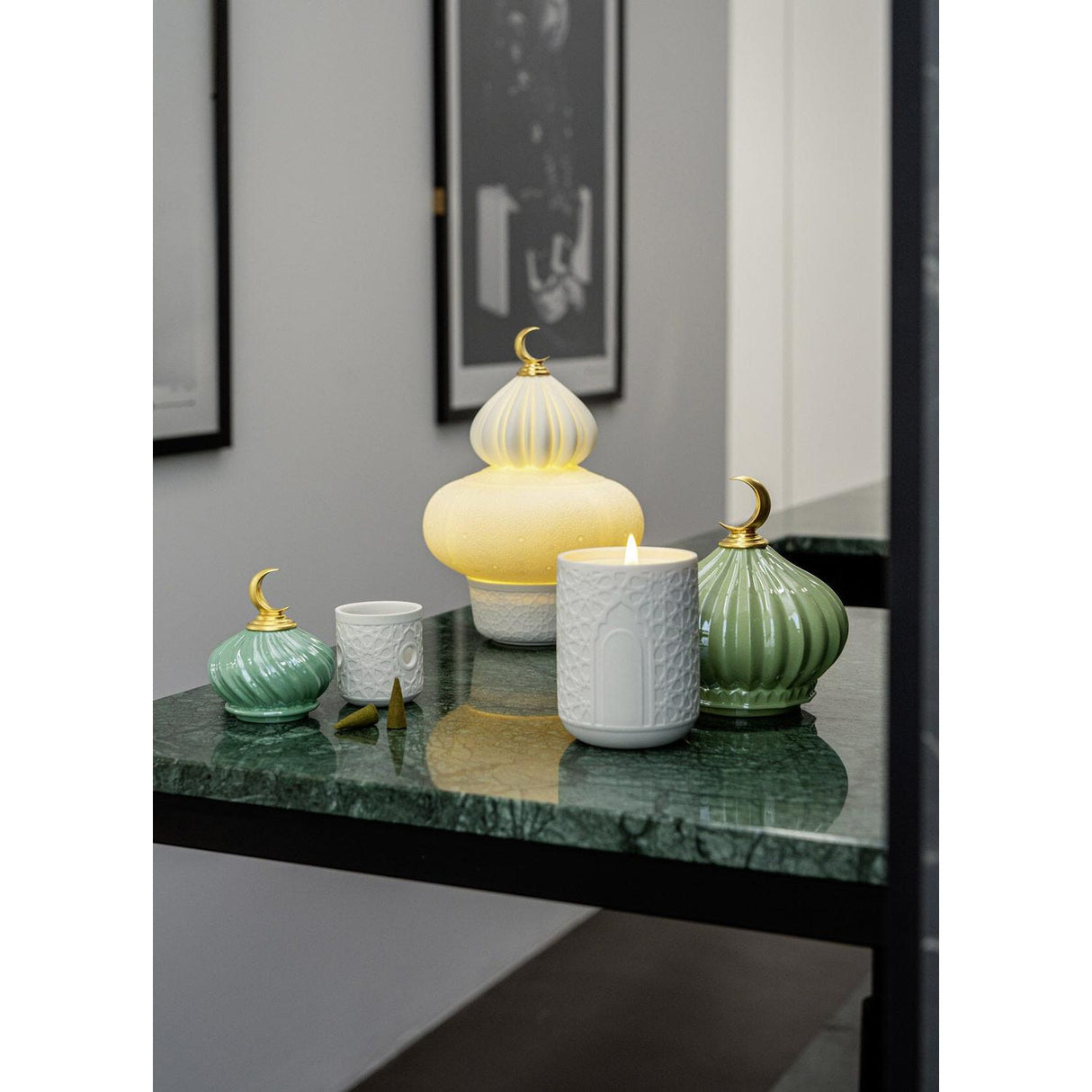 Lladró Majestic Nights Lampada Wireless 23x17cm Porcellana