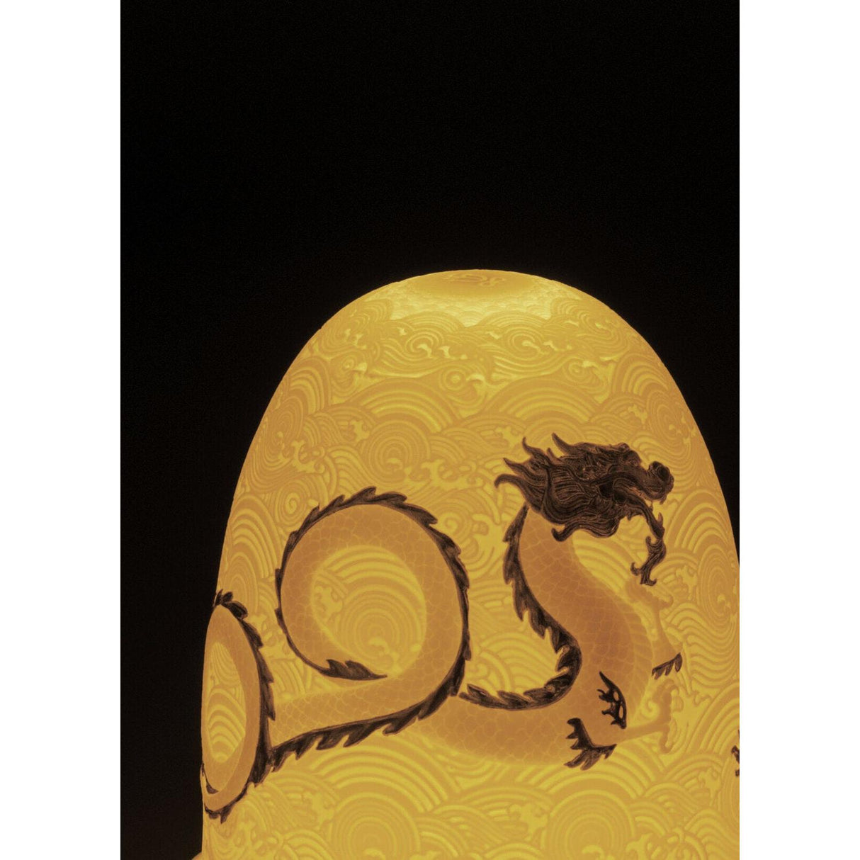 LLADRO' Lampada da Tavolo Dragons Dome 15x11cm Porcellana