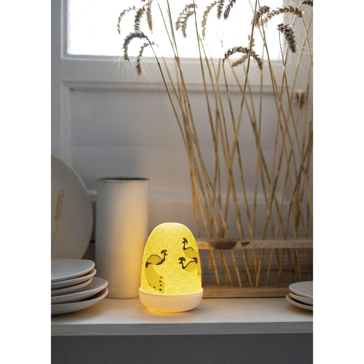 Lladró Lampada da Tavolo Peacocks Dome 15x11cm Porcellana