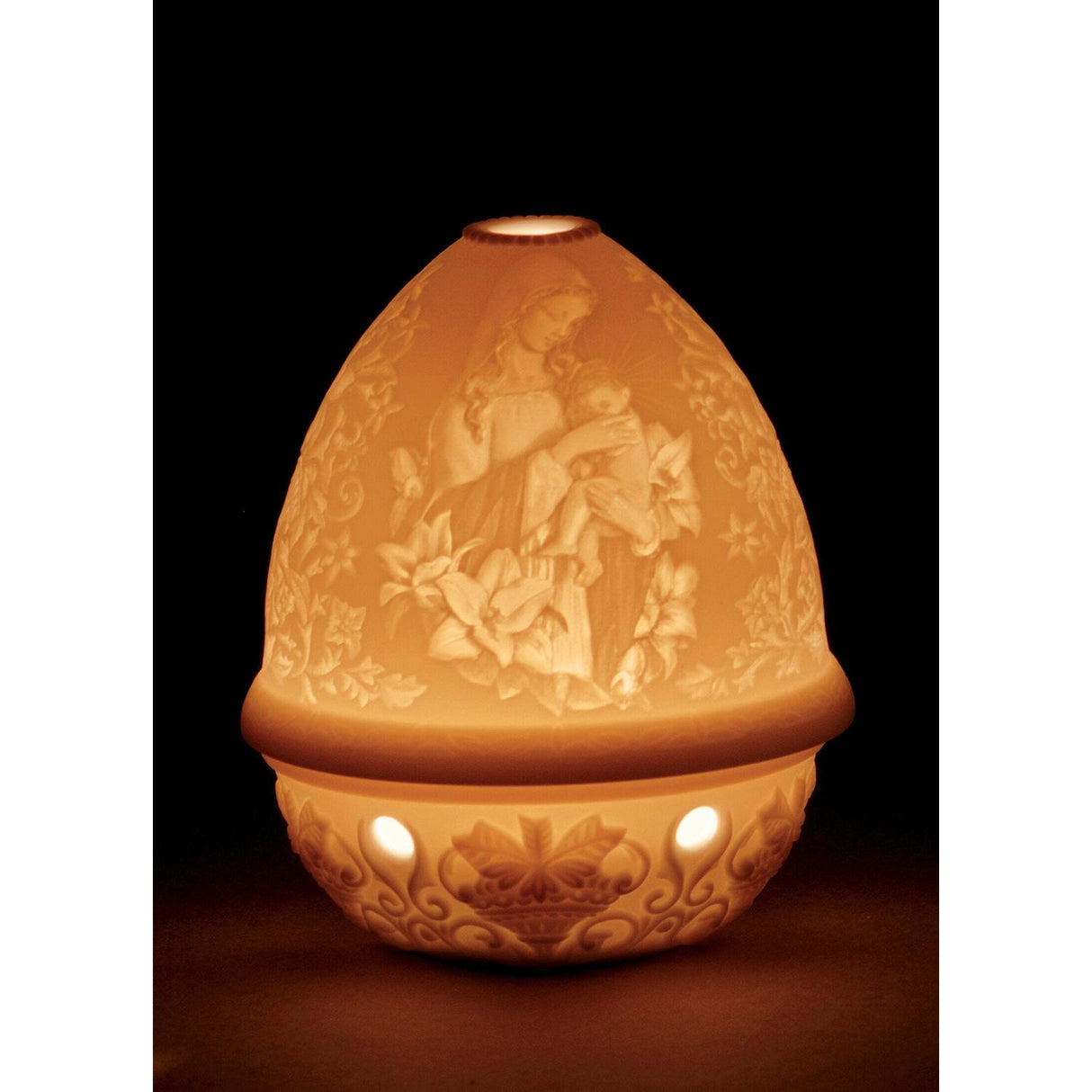 Lladró Litofania Madonna Dei Fiori 12x9cm Porcellana