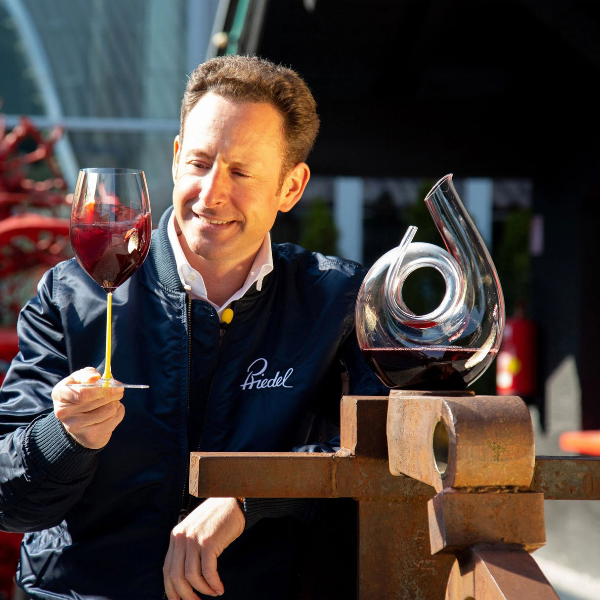 RIEDEL Decanter Curly Clear 1,4 L Cristallo Fatto a Mano Caraffa Brocca