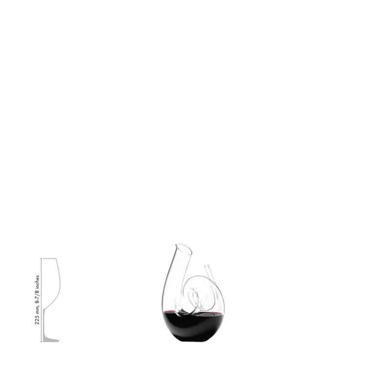 RIEDEL Decanter Curly Clear 1,4 L Cristallo Fatto a Mano Caraffa Brocca