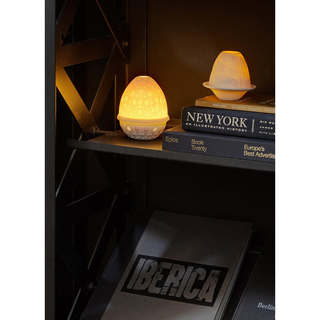 Lladró Litofania Pappagalli con Piatto 9x10cm Porcellana