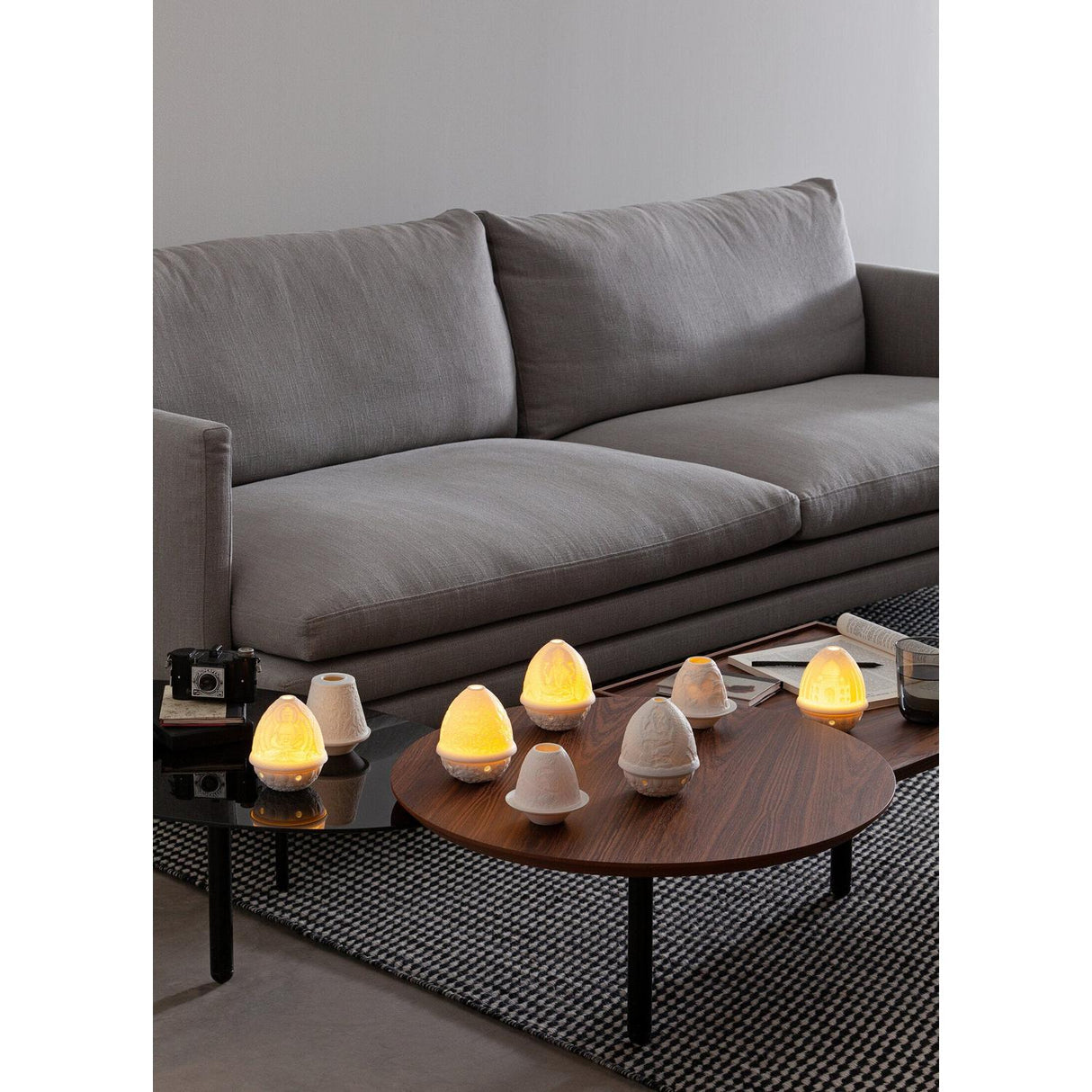 Lladró Litofania Pappagalli con Piatto 9x10cm Porcellana