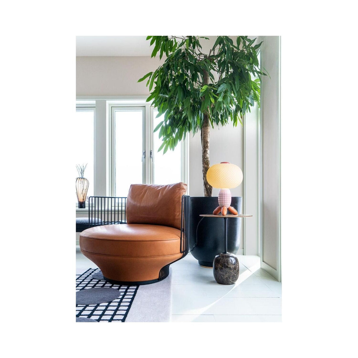 LLADRO' Lampada da Tavolo Soft Blown Rosa 41x27cm Porcellana