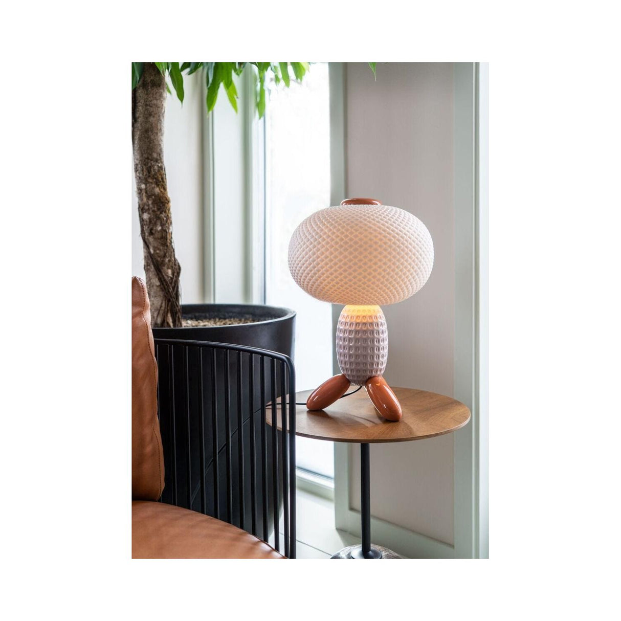 Lladró Lampada da Tavolo Soft Blown Rosa 41x27cm Porcellana