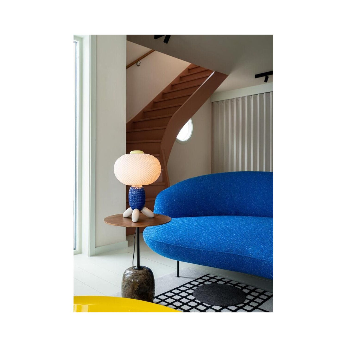 LLADRO' Lampada Tavolo Soft Blown Blu 41x27cm Porcellana