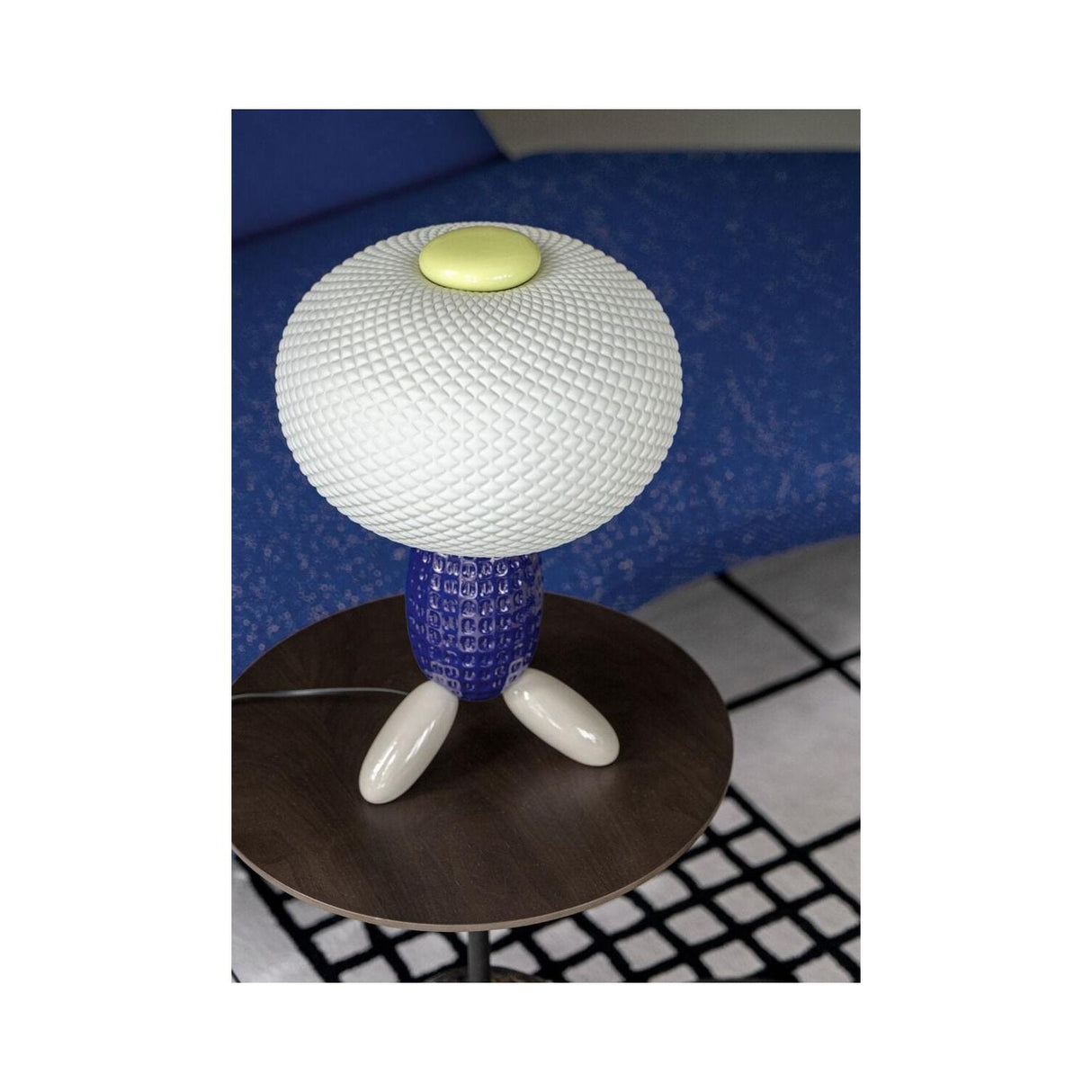 Lladró Lampada Tavolo Soft Blown Blu 41x27cm Porcellana