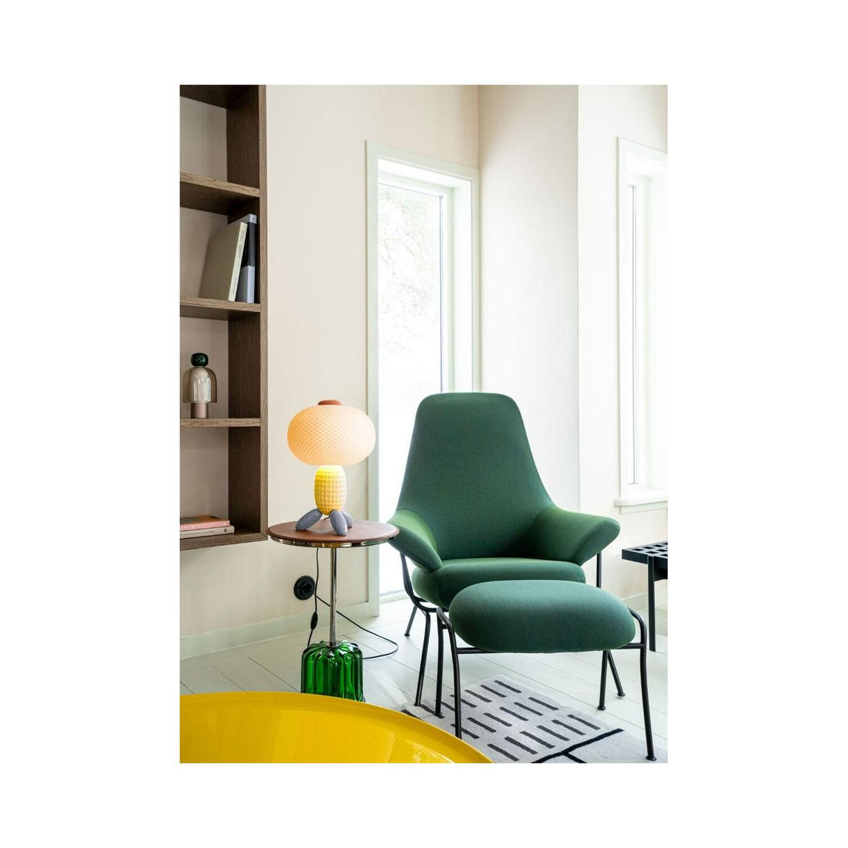 Lladró Lampada Tavolo Soft Blown Giallo 41x27cm Porcellana