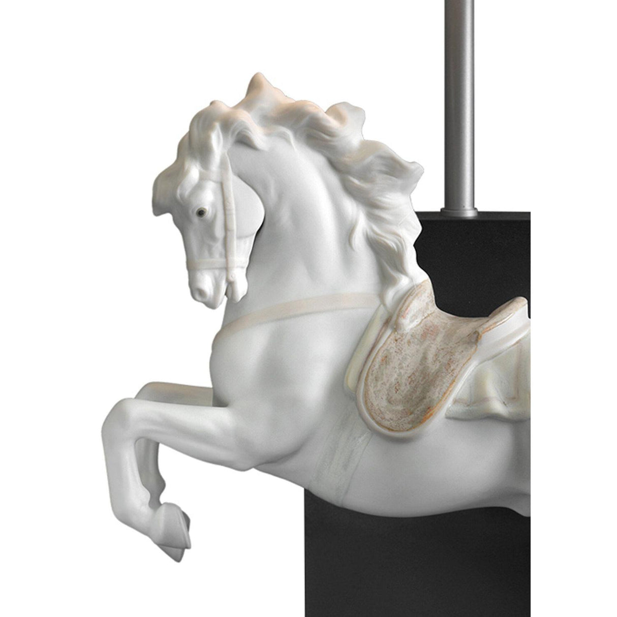 LLADRO' Lampada da Tavolo Cavallo in Pirouette 53x30cm Porcellana