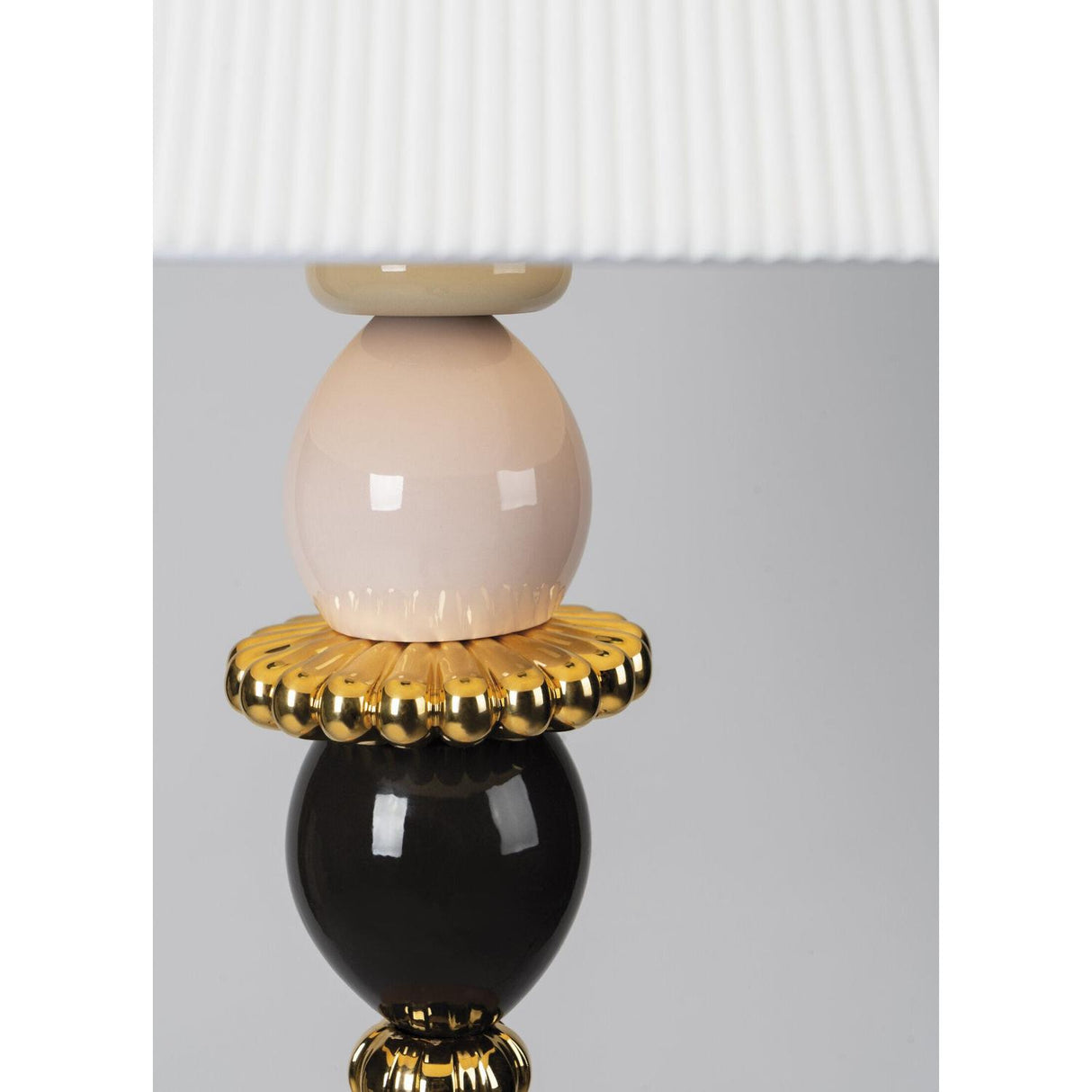 LLADRO' Lampada da Terra Firefly Rosa e Oro 162x45cm Porcellana