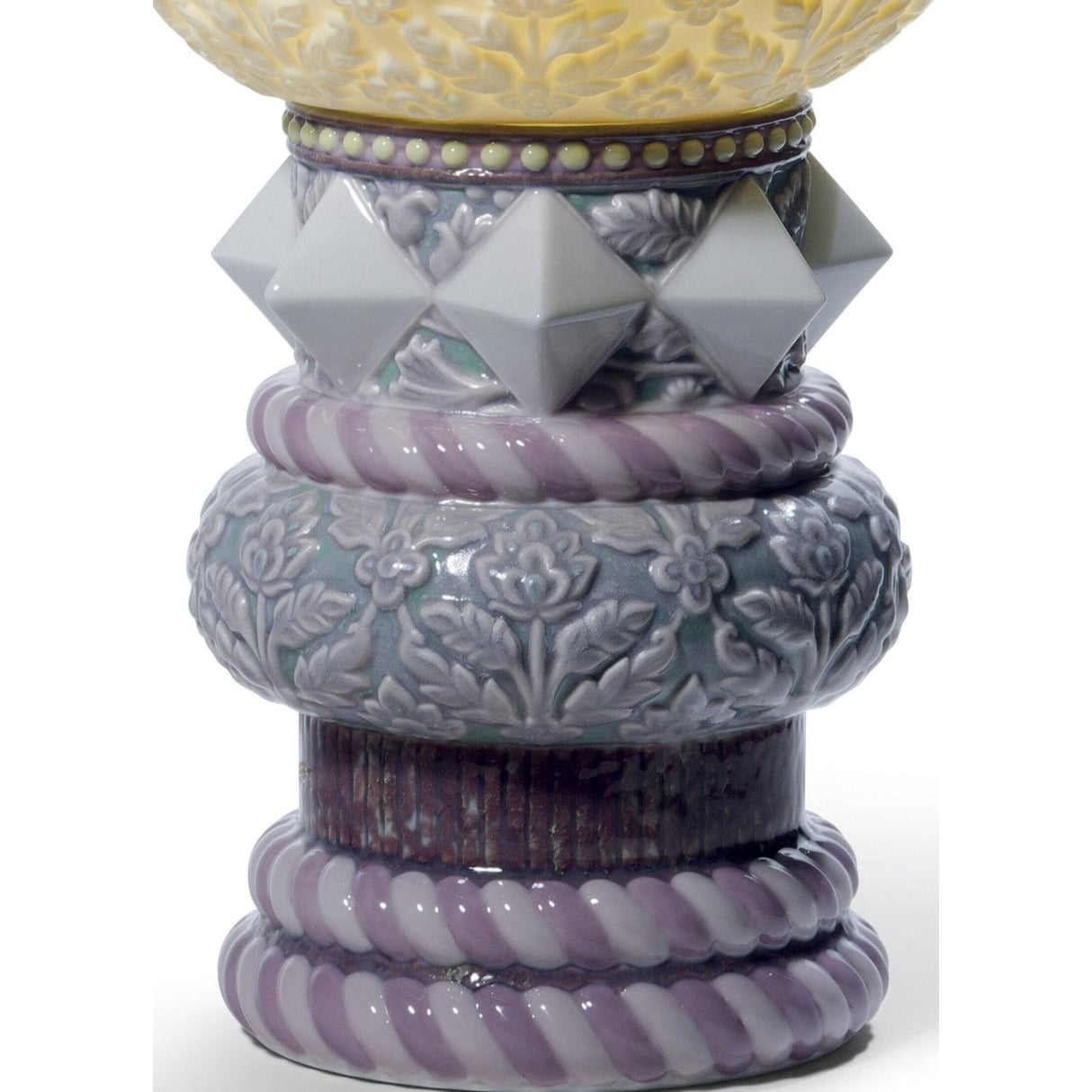 LLADRO' Lampada da Tavolo Pavone Reale 41x25cm Porcellana