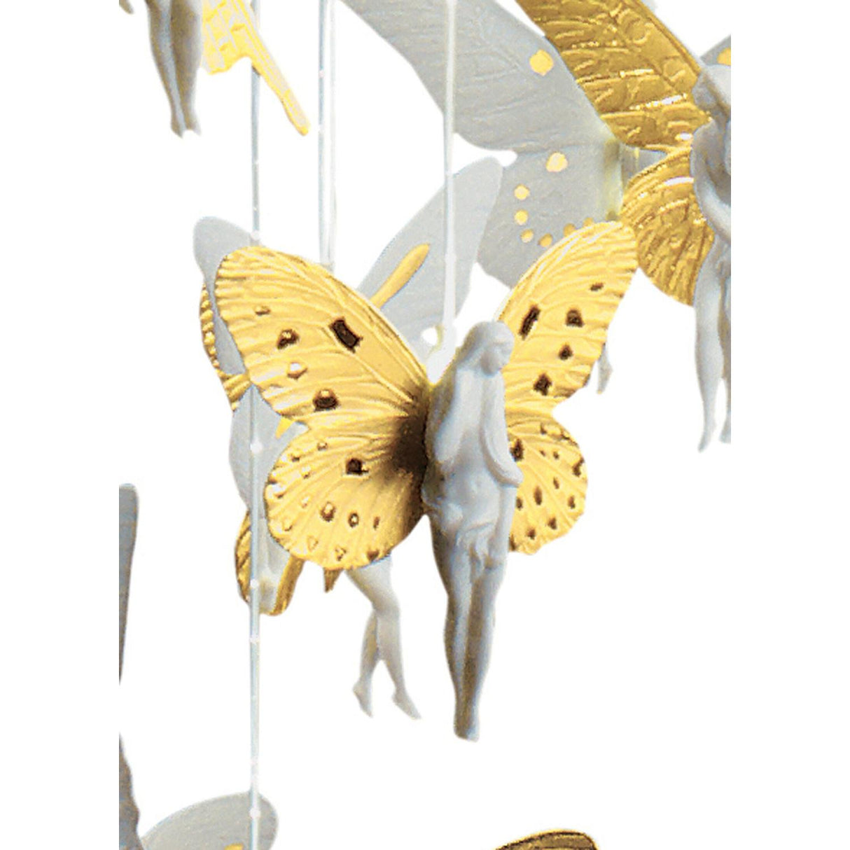 Lladró Chandelier Niagara 080 M Lustro Oro 170x80cm Porcellana