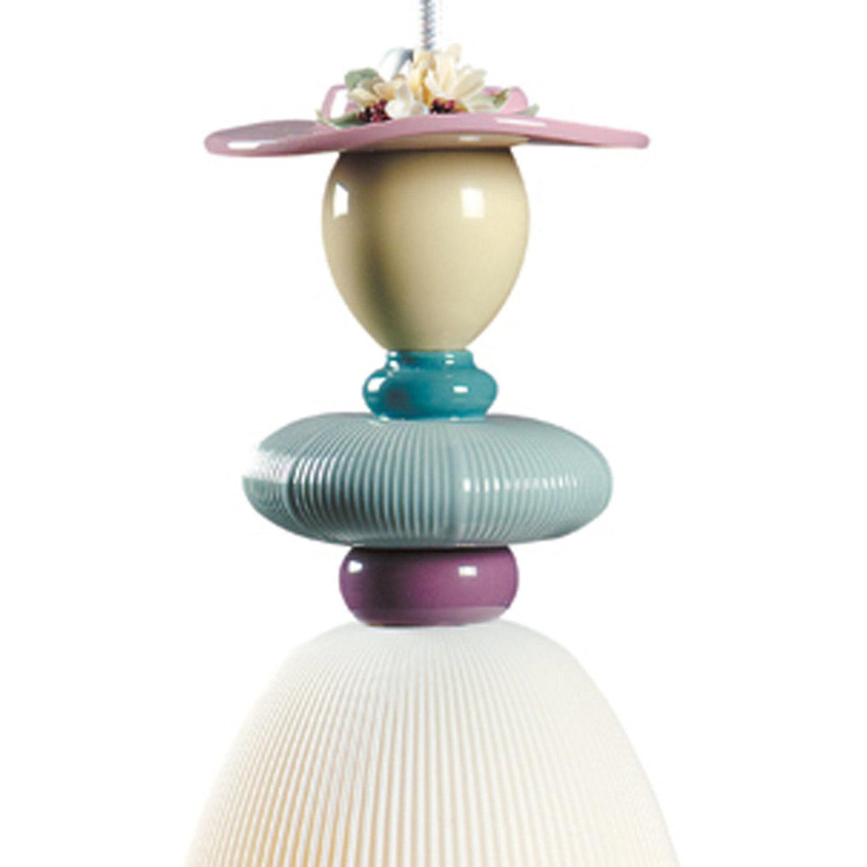 Lladró Lampadario Mademoiselle Célia 195x9cm Porcellana