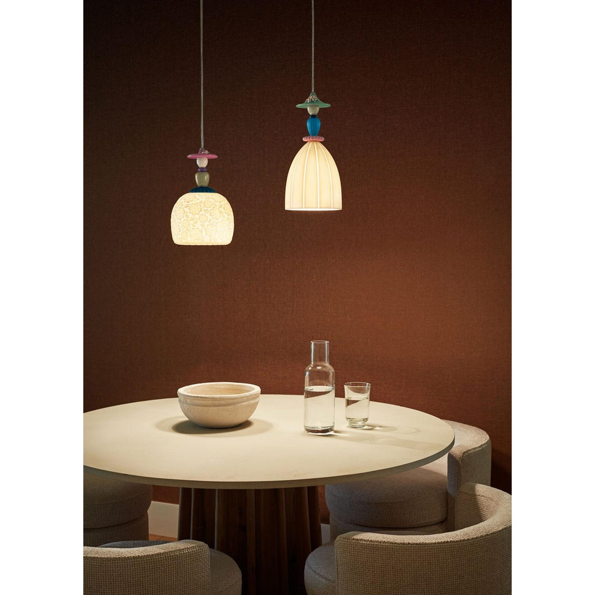 Lladró Lampadario Mademoiselle Daniela 195x17cm Porcellana