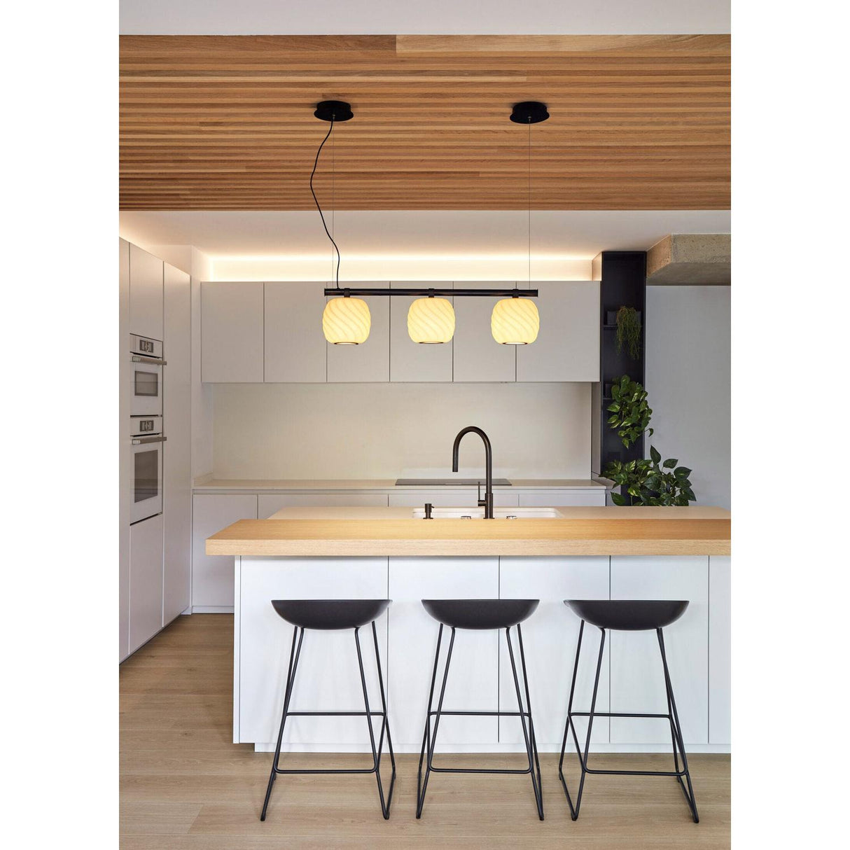 Lladró Lampada a Sospensione Ice Cream 3 Luci 170x76cm Porcellana