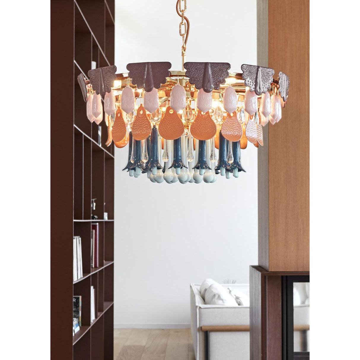 LLADRO' Plafoniera Seasons 70 cm Autunno 48x70cm Porcellana