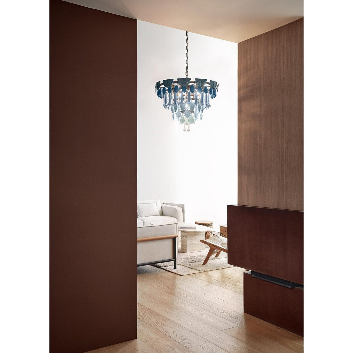 LLADRO' Chandelier Seasons 70 cm Inverno 65x70cm Porcellana