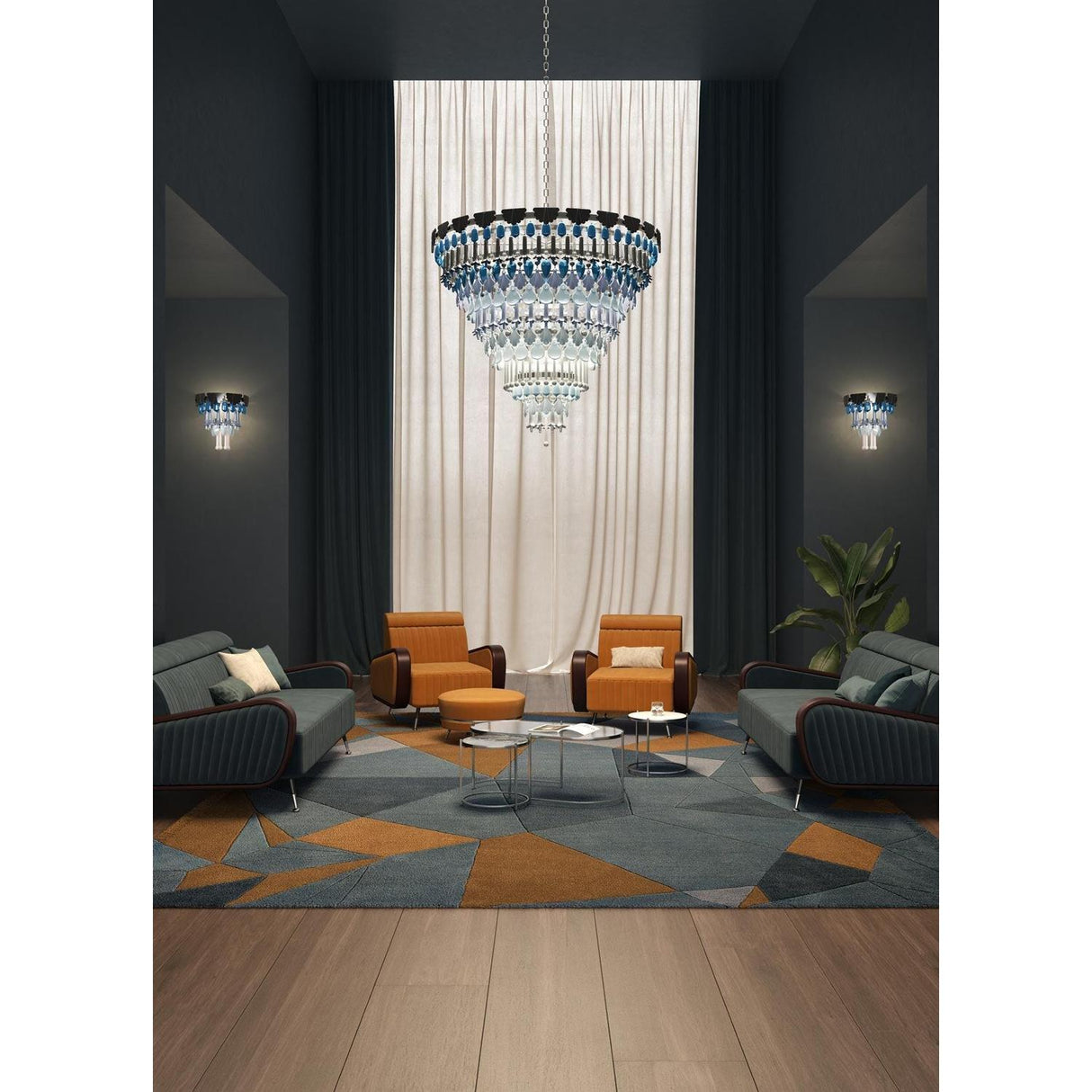 Lladró Chandelier Seasons 140 cm Inverno 136x140cm Porcellana