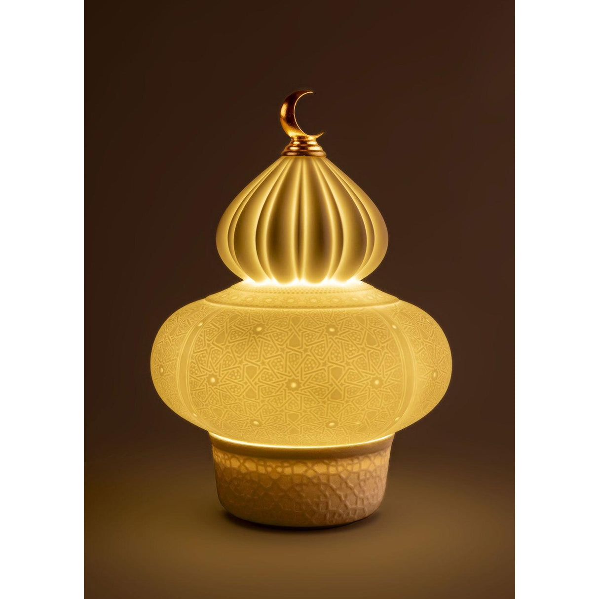 LLADRO' Majestic Nights Lampada Wireless Champagne 23x17cm Porcellana