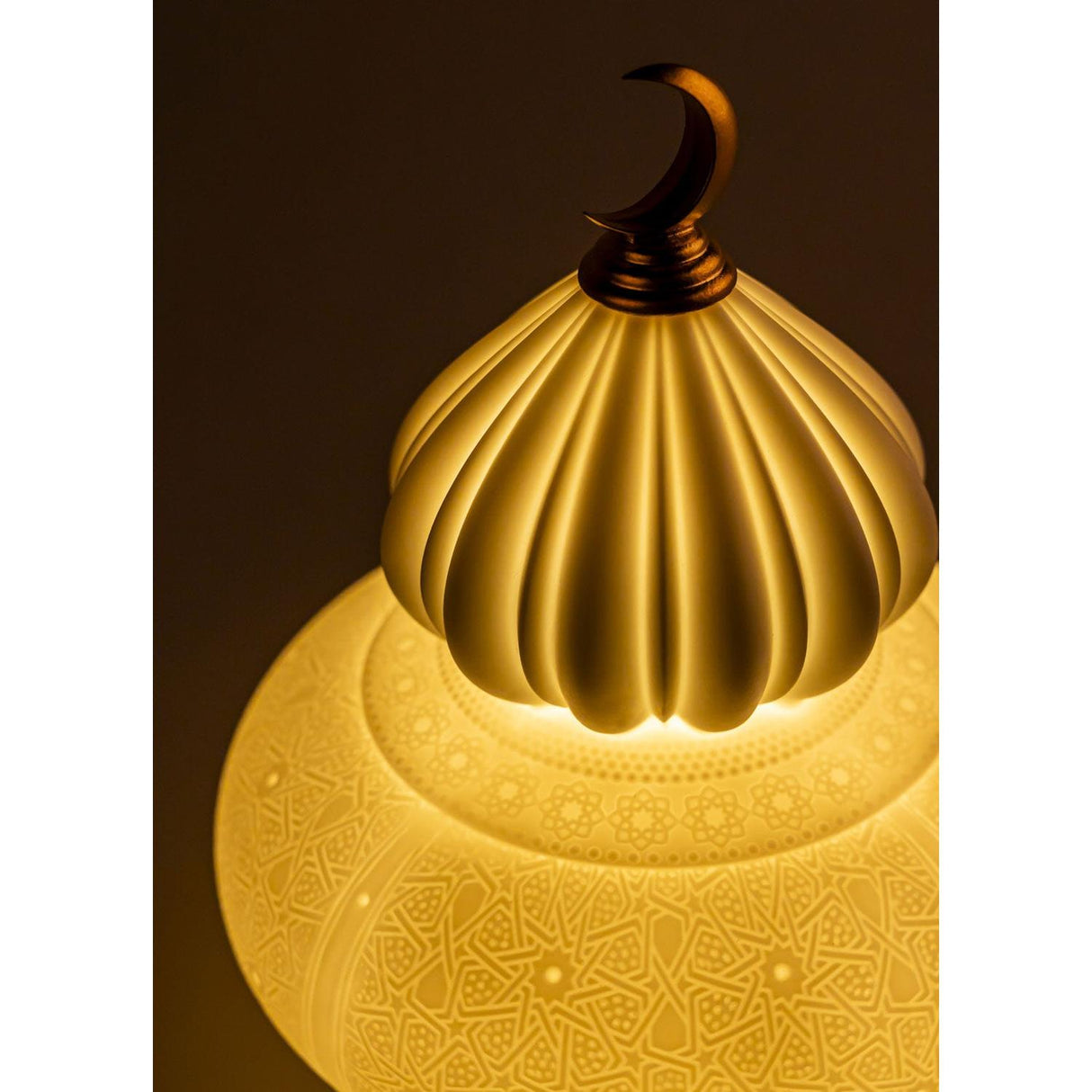 LLADRO' Majestic Nights Lampada Wireless Champagne 23x17cm Porcellana