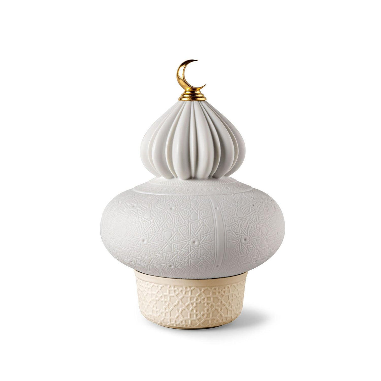 Lladró Majestic Nights Lampada Wireless Champagne 23x17cm Porcellana