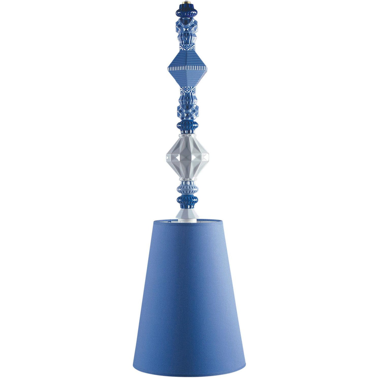 Lladró Lampadario Belle De Nuit II Azzurro 170x23cm Porcellana