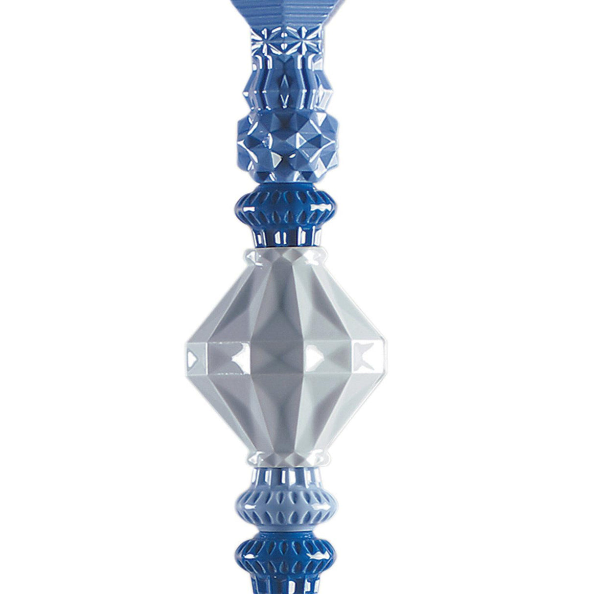 LLADRO' Lampadario Belle De Nuit II Azzurro 170x23cm Porcellana