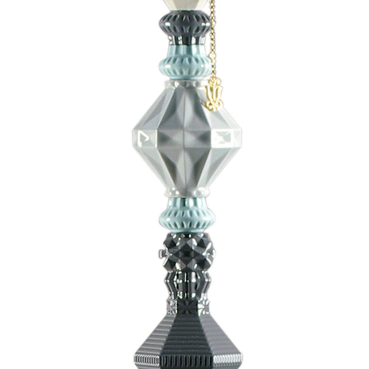 LLADRO' Lampada da Terra Belle De Nuit II Nero 181x32cm Porcellana