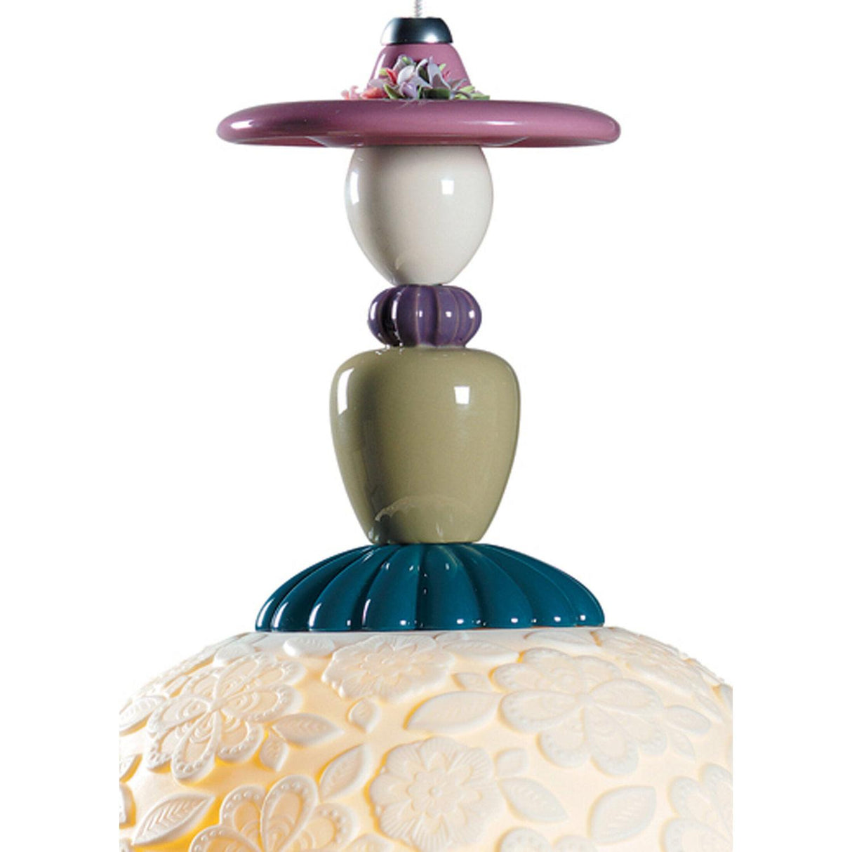 Lladró Lampadario Mademoiselle Annette 195x20cm Porcellana