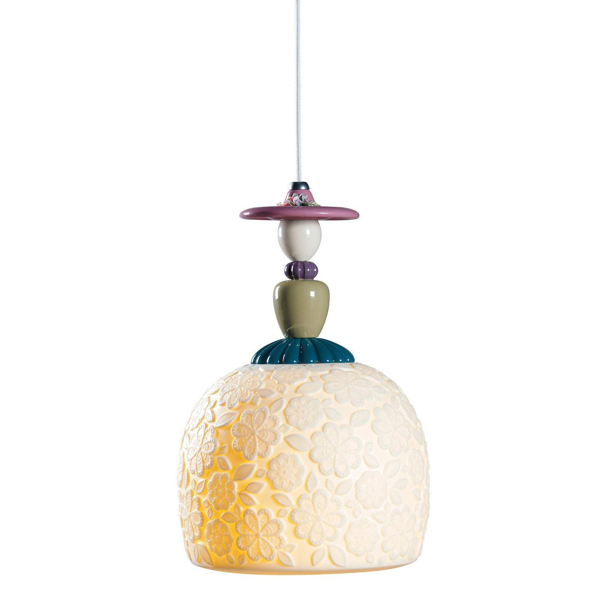 Lladró Lampadario Mademoiselle Annette 195x20cm Porcellana