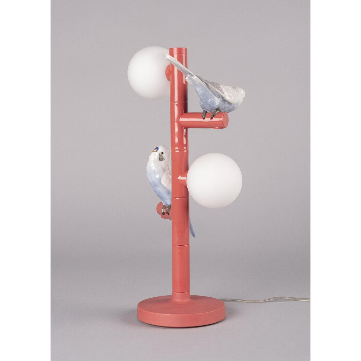 LLADRO' Lampada da Tavolo Parrot 45x20cm Porcellana