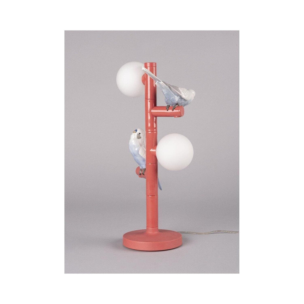 LLADRO' Lampada da Tavolo Parrot 45x20cm Porcellana