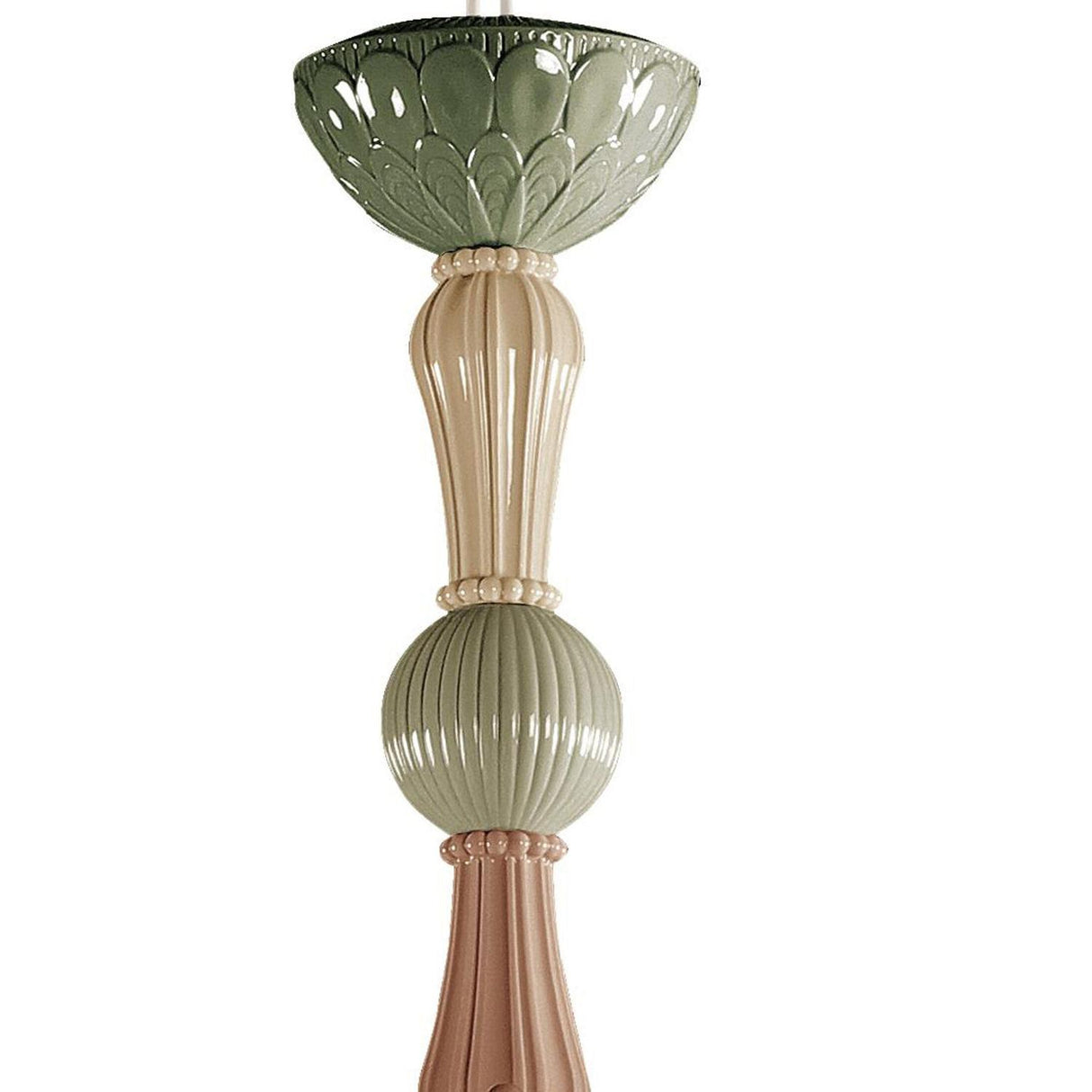 Lladró Chandelier Ivy And Seed 16 Luci Medio Spezie 133x115cm Porcellana