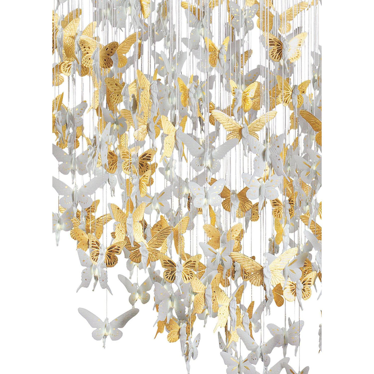 Lladró Chandelier Niagara 2 M Lustro Oro 285x200cm Porcellana