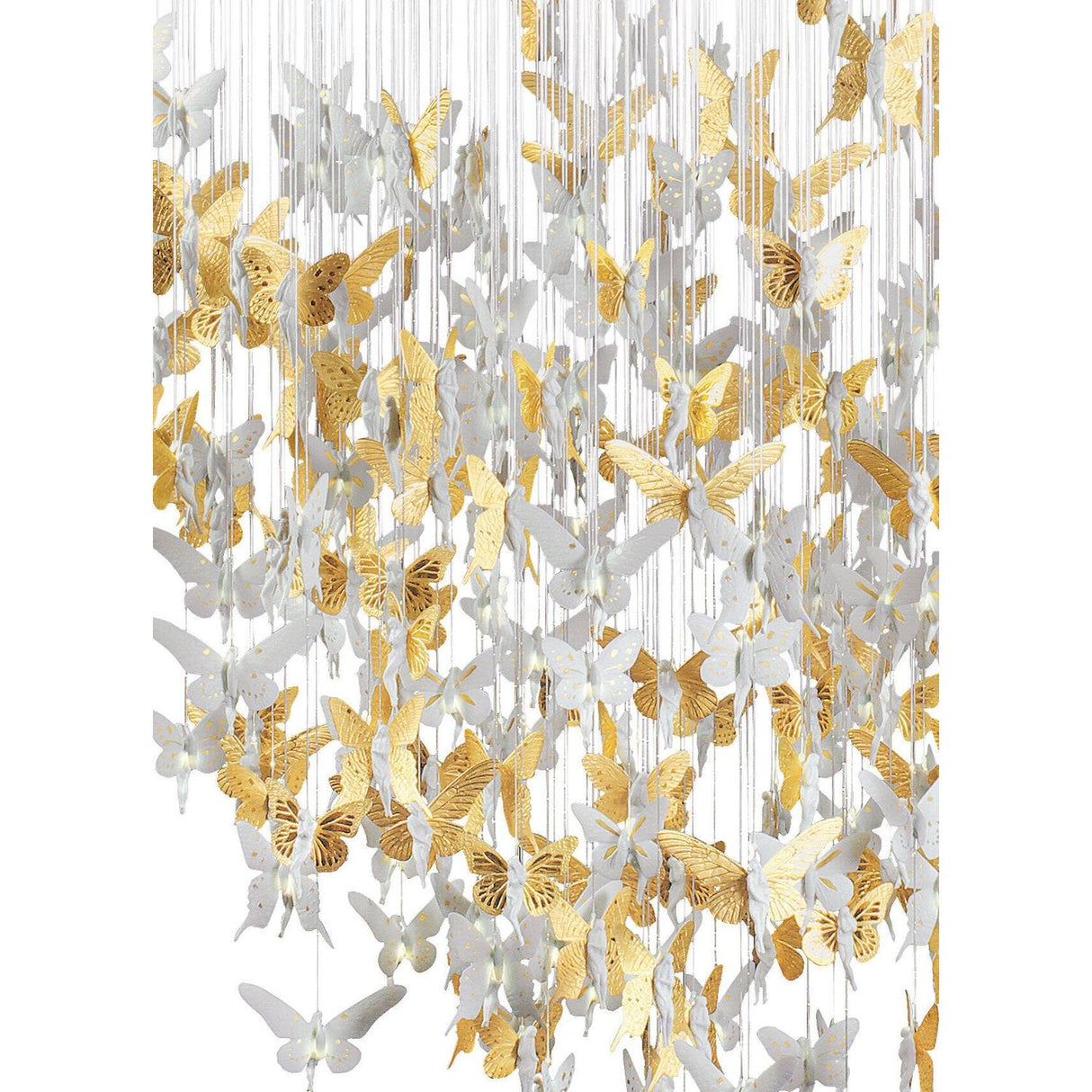 Lladró Chandelier Niagara 2 M Lustro Oro 285x200cm Porcellana