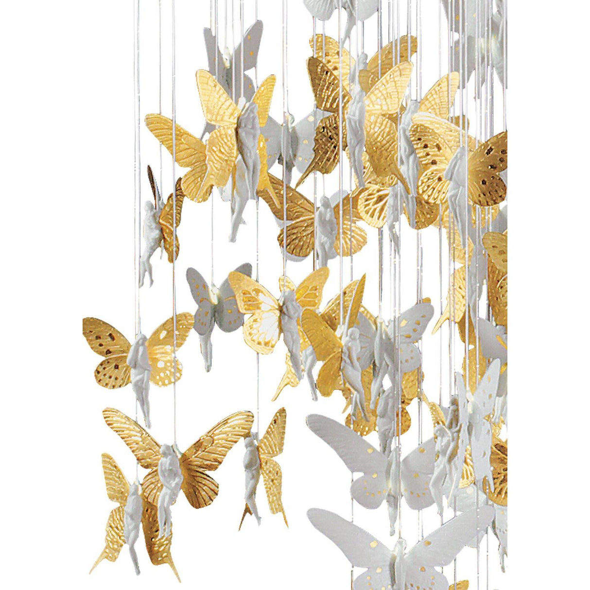 Lladró Chandelier Niagara 2 M Lustro Oro 285x200cm Porcellana