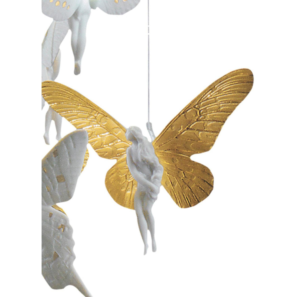 Lladró Chandelier Niagara 060 M Lustro Oro 155x60cm Porcellana