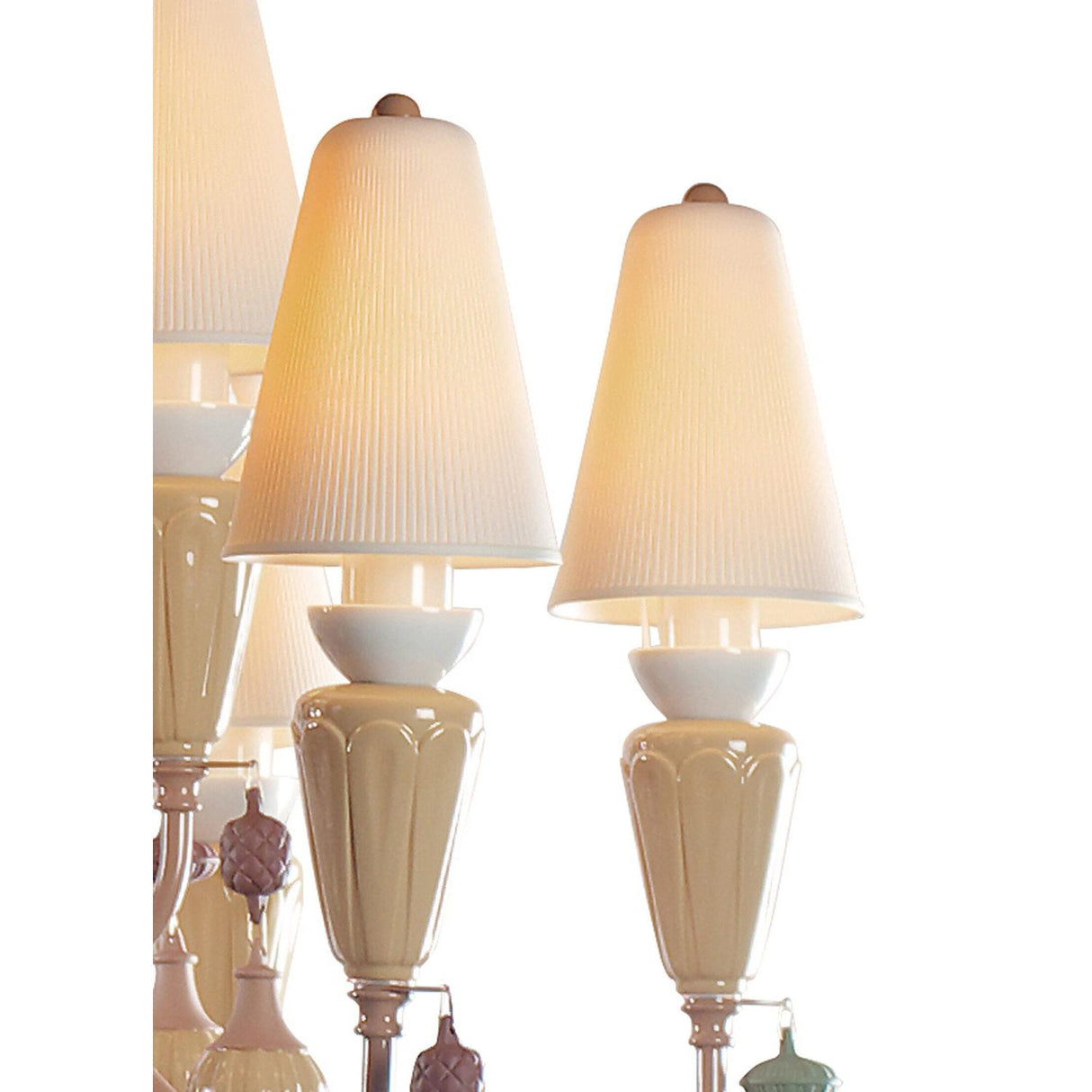 LLADRO' Chandelier Ivy e Seed 20 Luci Medio Spezie 138x115cm Porcellana