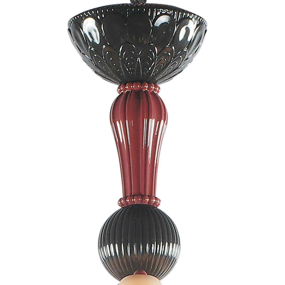 LLADRO' Chandelier Ivy e Seed 20 Luci Medio Rosso Corallo 138x115cm Porcellana