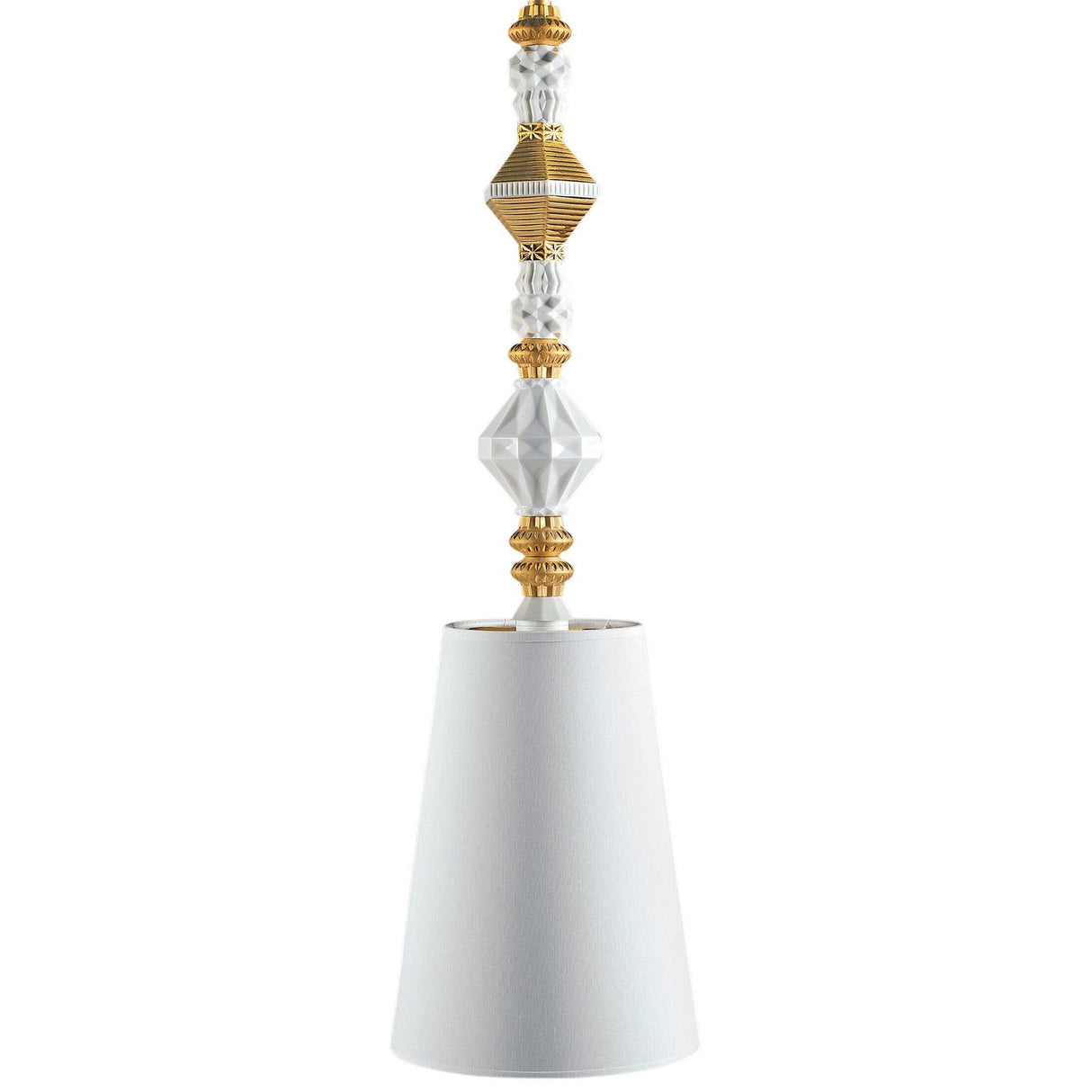 Lladró Lampadario Belle De Nuit II Lustro Oro 170x23cm Porcellana