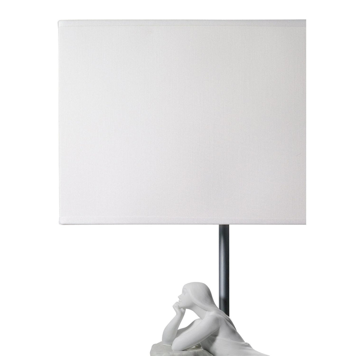 LLADRO' Lampada da Tavolo Donna Contemplativa II 57x30cm Porcellana