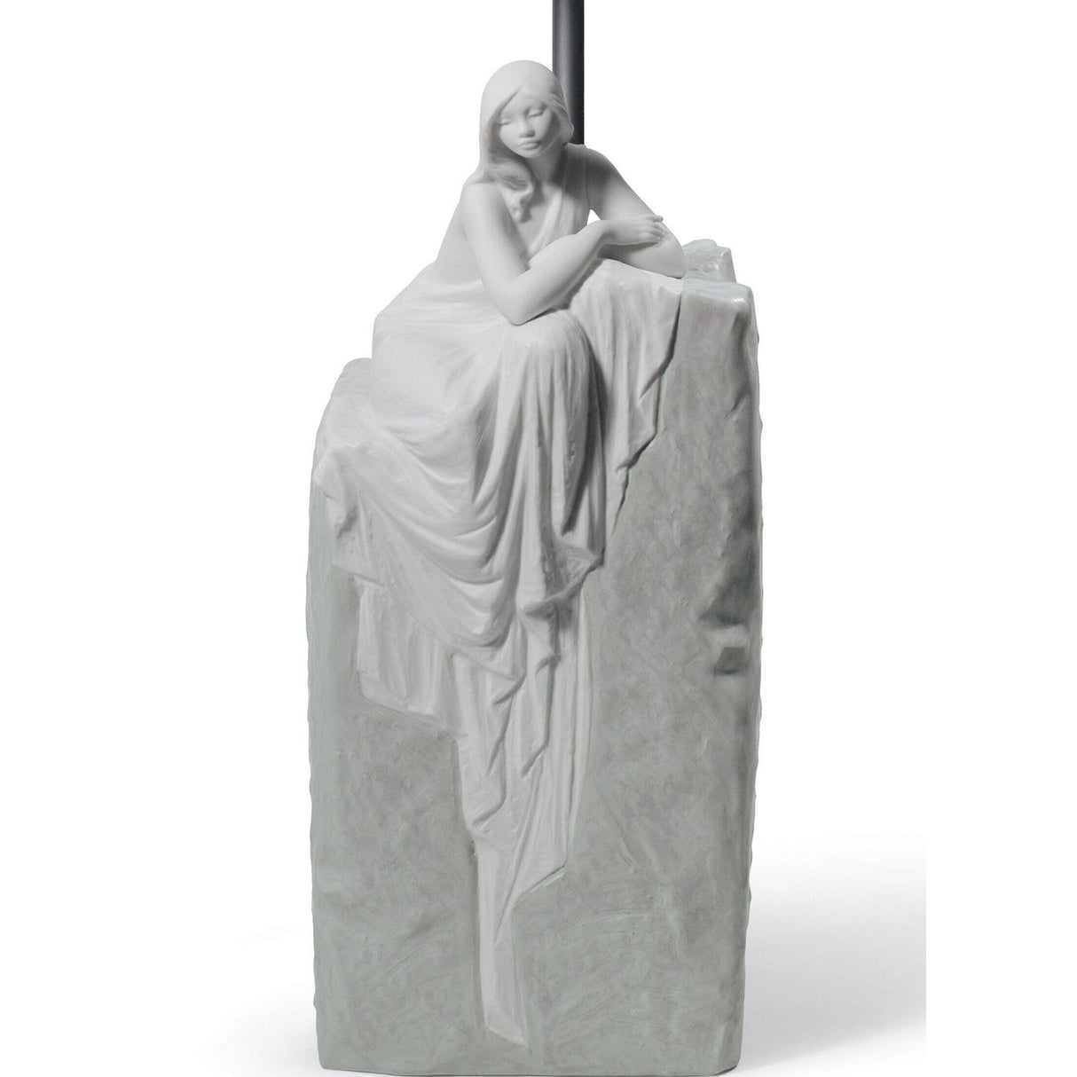 LLADRO' Lampada da Tavolo Donna Contemplativa I 57x30cm Porcellana