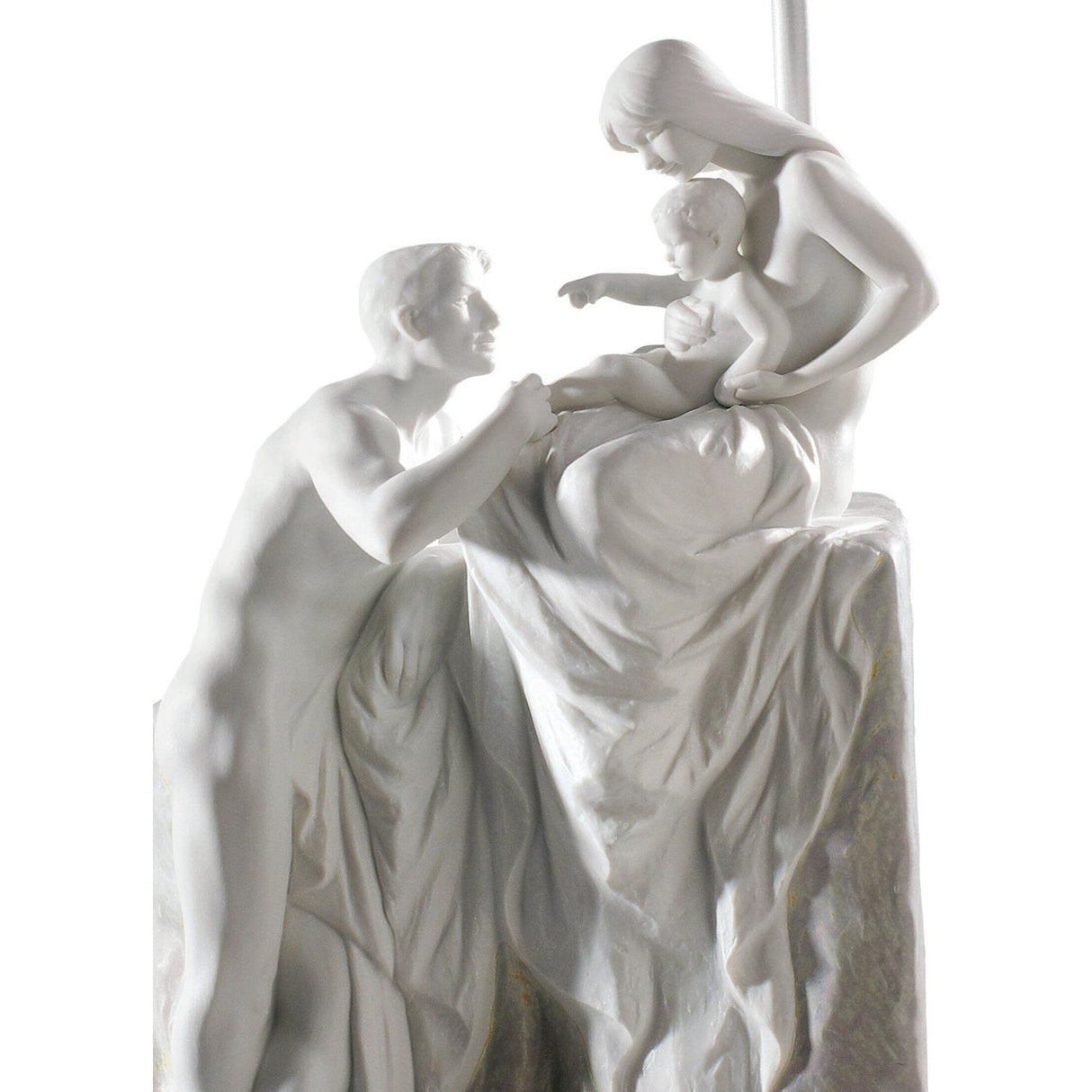 LLADRO' Lampada da Tavolo Famiglia 63x35cm Porcellana