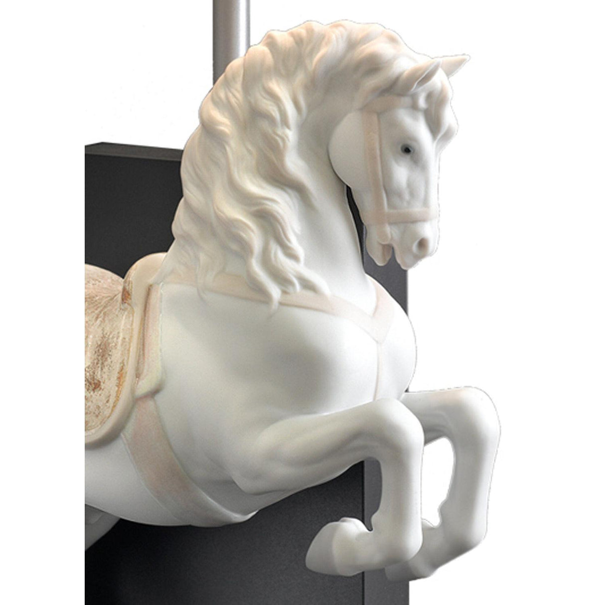 LLADRO' Lampada da Tavolo Cavallo in Courbette 53x30cm Porcellana