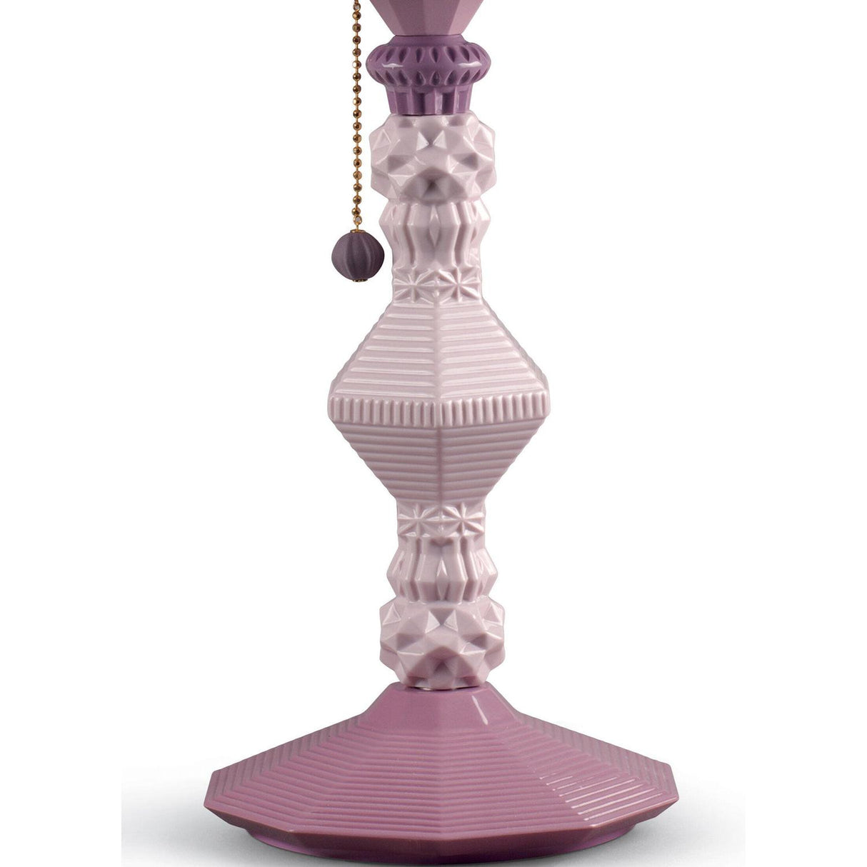LLADRO' Lampada da Tavolo Belle De Nuit Rosa 57x20cm Porcellana
