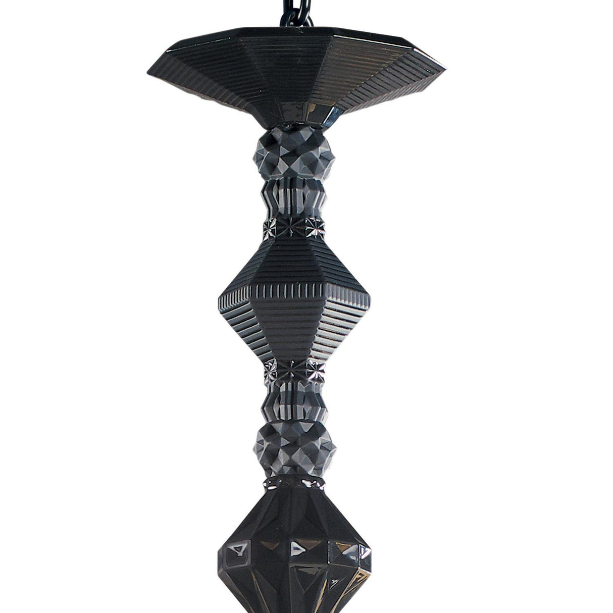 LLADRO' Chandelier Belle De Nuit 12 Luci Nero Assoluto 100x65cm Porcellana