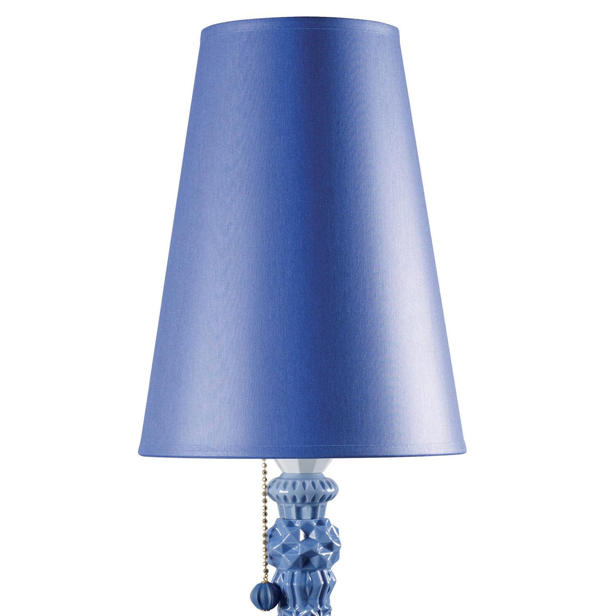 LLADRO' Lampada da Tavolo Belle De Nuit Azzurro 57x20cm Porcellana