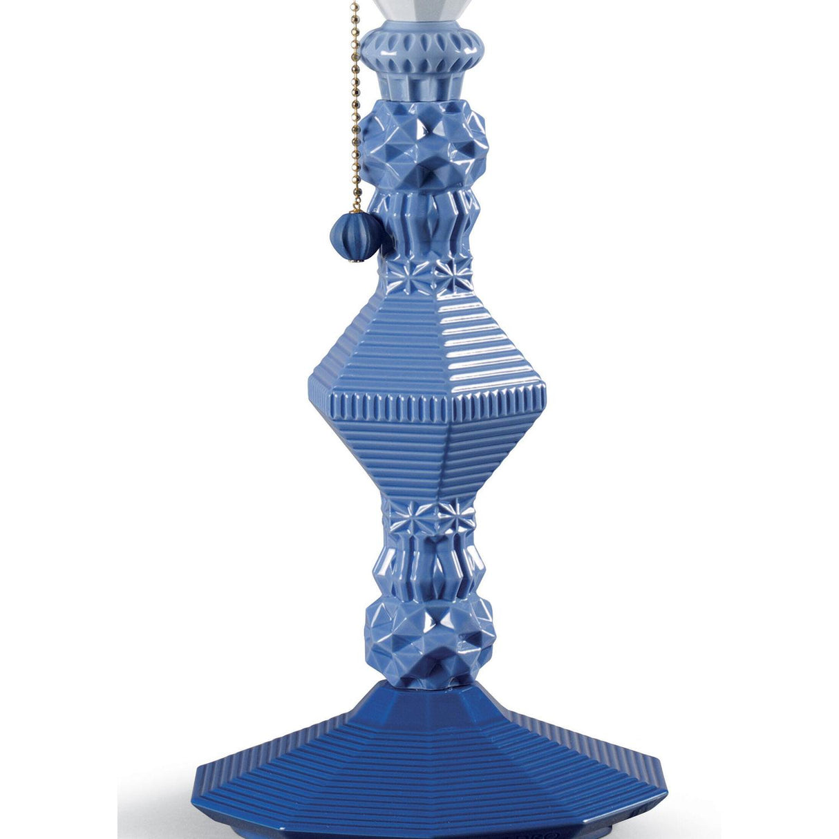 LLADRO' Lampada da Tavolo Belle De Nuit Azzurro 57x20cm Porcellana